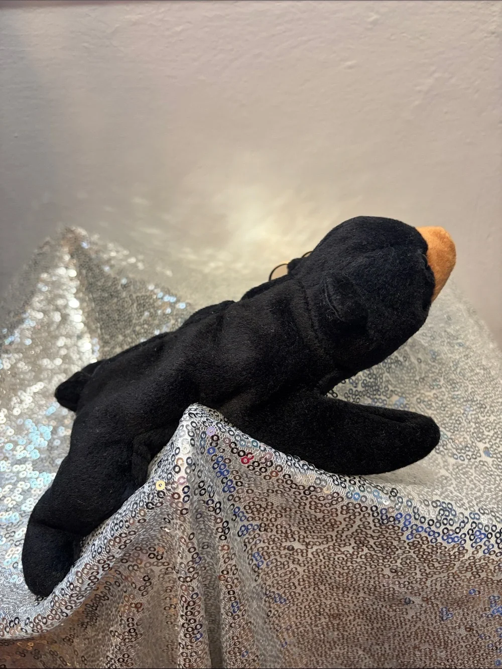 NWT Blackie the Bear Ty Beanie Baby with Brown Muzzle